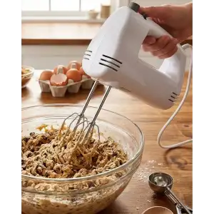 AsilTech Mutfak El Mikseri 250W Paslanmaz Çelik Çift Çırpıcılı Mikser