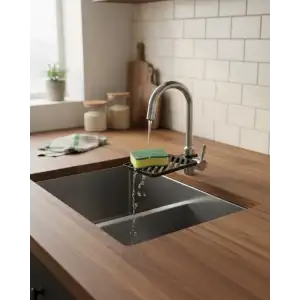 AsilTech Mutfak Musluk Üstü Sünger Tutucu Tezgah Düzenleyici Organizer