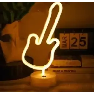 AsilTech Neon Gitar Masa Lambası