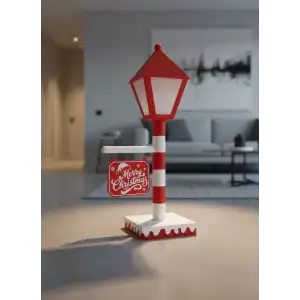 AsilTech Noel Temalı Tabelalı Lamba Dekoratif Aydınlatma Yılbaşı Süsü