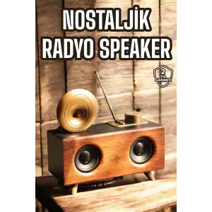 AsilTech Nostaljik Görünümlü Bluetooth Bağlantılı Speaker
