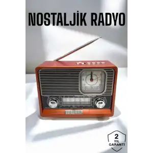 AsilTech Nostaljik Görünümlü USB Girişli Bluetooth Bağlantılı Radyo
