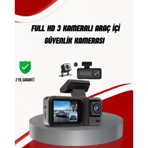 AsilTech Ön Arka ve İç Kamera DashCam 360° Kapsamlı Full HD Araç Güvenlik Sistemi