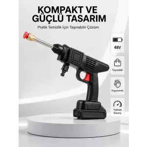AsilTech Orijinal 48V Şarjlı Basınçlı Temizlik Tabancası 2025 A Kalite Seri