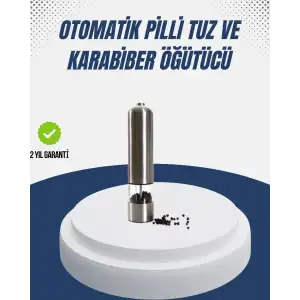 AsilTech Otomatik Baharat Değirmeni Paslanmaz Gövde Ergonomik Tasarım