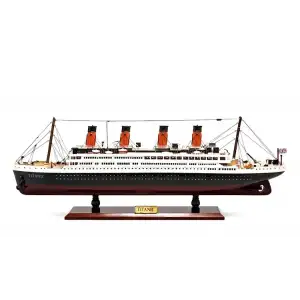 AsilTech Özel Tasarım Ahşap Işıklı Titanik Gemi - Model 2