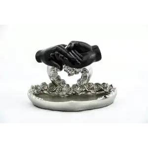 AsilTech Özel Tasarım Kalpli Polyester Sunum Tepsisi