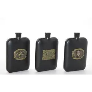 AsilTech Paslanmaz Çelik Kabartmalı Tekli 6 Oz Matara