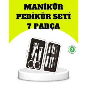 AsilTech Paslanmaz Çelik Kişisel Bakım Seti – 7 Parça