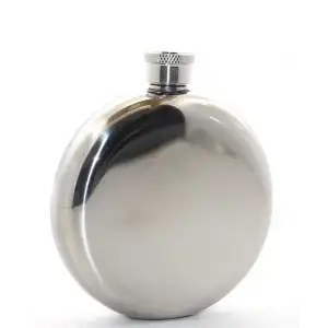 AsilTech Paslanmaz Çelik Yuvarlak 5 Oz Tekli Matara Çelik Renk