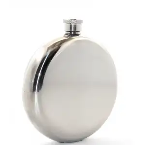 AsilTech Paslanmaz Çelik Yuvarlak 8 Oz Tekli Matara Çelik Renk