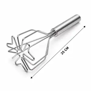 AsilTech Patates Ezici - Kalp Şekilli - Paslanmaz Çelik - 26 cm Uzunluk