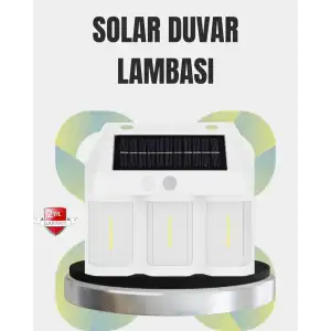 AsilTech PIR Sensörlü Solar Lamba – Otomatik Şarj ve Gece Aydınlatma