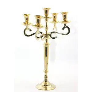 AsilTech Pirinç 5li Şamdan