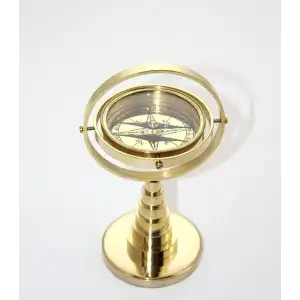 AsilTech Pirinç Masa Üstü Pusula Model 1