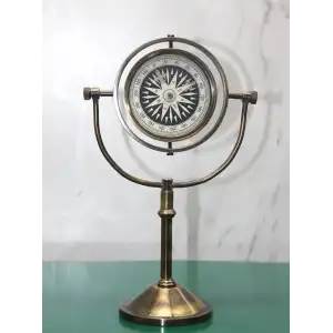 AsilTech Pirinç Masa Üstü Pusula Model 4