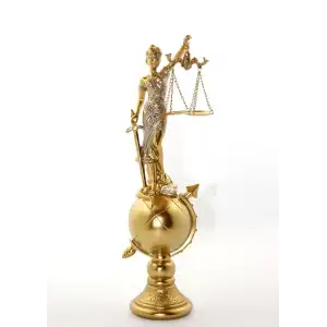 AsilTech Polyester Dünya Küre Üzerinde Adalet Biblosu Model 2