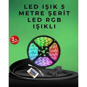 AsilTech Pratik Kurulumlu 5 Metre Kumandalı Şerit LED