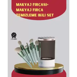AsilTech Profesyonel 13’lü Makyaj Fırçası + USB Fırça Temizleyici İkili Set