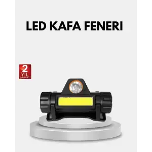 AsilTech Profesyonel Şarjlı LED Kafa Lambası – Uzun Mesafe + Ortam Aydınlatması