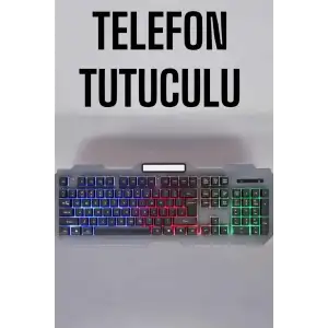 AsilTech Q Klavye RGB Işıklı Klavye Ve Mouse Seti Kablolu Mouse Hediyeliş