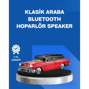 AsilTech Retro Araba Şekilli Kablosuz Bluetooth Hoparlör
