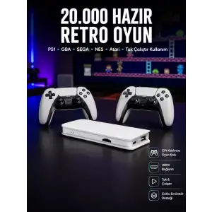 AsilTech Retro Oyun Konsolu – 20.000 Yüklü Oyun