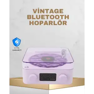 AsilTech Retro Pikap Tasarımlı Bluetooth Hoparlör – Projektörlü Şarjlı Lamba