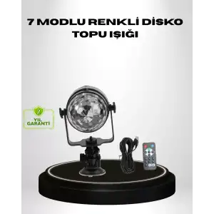 AsilTech Ritme Duyarlı LED Disko Topu – Renkli Işık Gösterili Parti Lambası