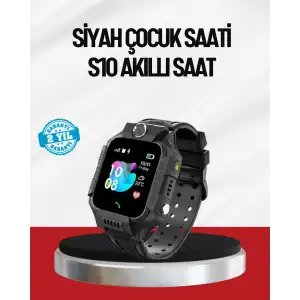 AsilTech S10 Akıllı Çocuk Saati Siyah Model Çift Yönlü Konuşma ve SOS