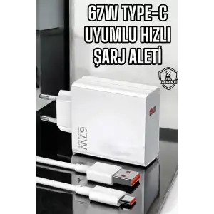 AsilTech Şarj Aleti Turbo Hızlı 67W Type-C Hızlı Şarj