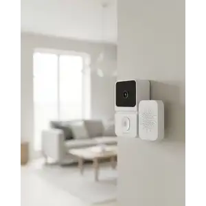 AsilTech ŞARJLI KAMERALI KAPI ZİLİ BEYAZ