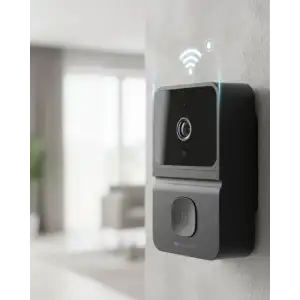 AsilTech ŞARJLI KAMERALI KAPI ZİLİ SİYAH