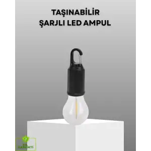 AsilTech Şarjlı Kancalı LED Lamba – Kamp, Balkon ve Acil Durum Işığı