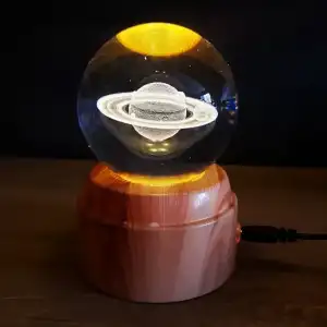 AsilTech Satürn Tasarımlı Dönen Cam Küre