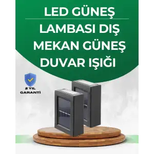 AsilTech Şeffaf Abajurlu Duvar Tipi Solar Işık