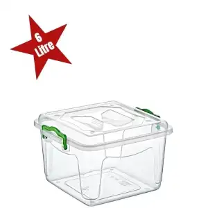 AsilTech Şeffaf Saklama Kutusu 6 Litre