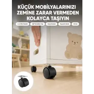 AsilTech Sehpa ve Ekipmanlar İçin Kilitsiz 4 cm Ayak 4’lü