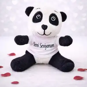 AsilTech Seni Seviyorum Tişörtlü Sevimli Peluş Panda