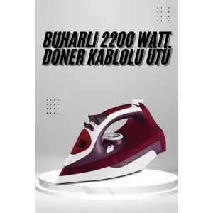 AsilTech Seramik Tabanlı Kırmızı 2200 Watt Şok Buharlı Ütü