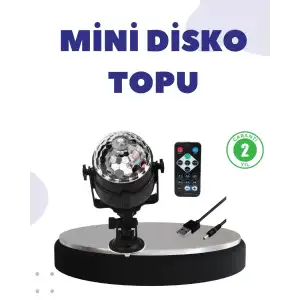 AsilTech Ses Duyarlı Mini Disko Küre Lamba
