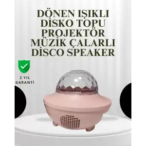 AsilTech Sesle Etkileşimli Yıldız Projektörlü Gece Lambası – Bluetooth Hoparlörlü, USB Girişli, Dönen Okyanus