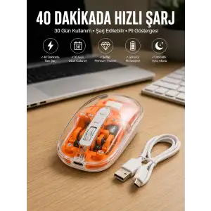 AsilTech Sessiz Kablosuz USB Girişli Mouse Fare Yüksek Performanslı Yeni Nesil