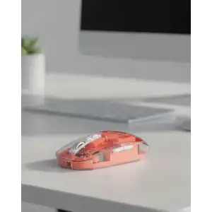 AsilTech Sessiz Tıklamalı Şeffaf Mouse Bluetooth ve USB Uyumlu