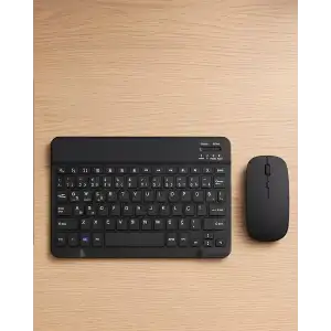 AsilTech Sessiz Tuşlu Kablosuz Klavye Mouse Seti Çoklu Cihaz Uyumlu