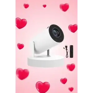 AsilTech Sevgiliye Özel Hediye Ayaklı Sinema Projektörü Projeksiyon