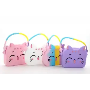 AsilTech Sevimli Kedi Tasarımlı Silikon Çanta