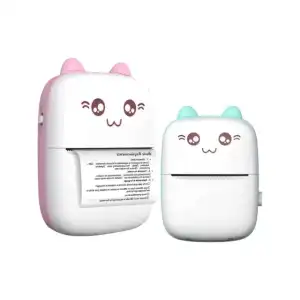 AsilTech Sevimli Mini Taşınabilir Yazıcı Printer