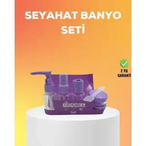 AsilTech Seyahat Bakım Seti 5 Parça Sızdırmaz Şeffaf Kapaklı 30ml