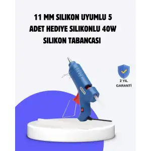 AsilTech Sıcak Mum Tabancası 40W 5 Silikon Hediyeli Kolay ve Hızlı Yapıştırma